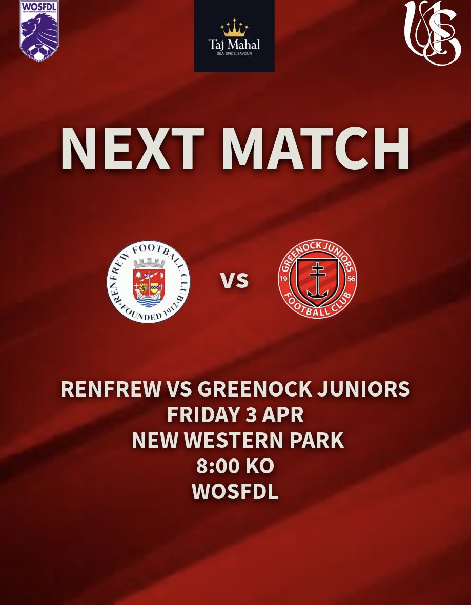 Greenock Juniors U20s tweet media