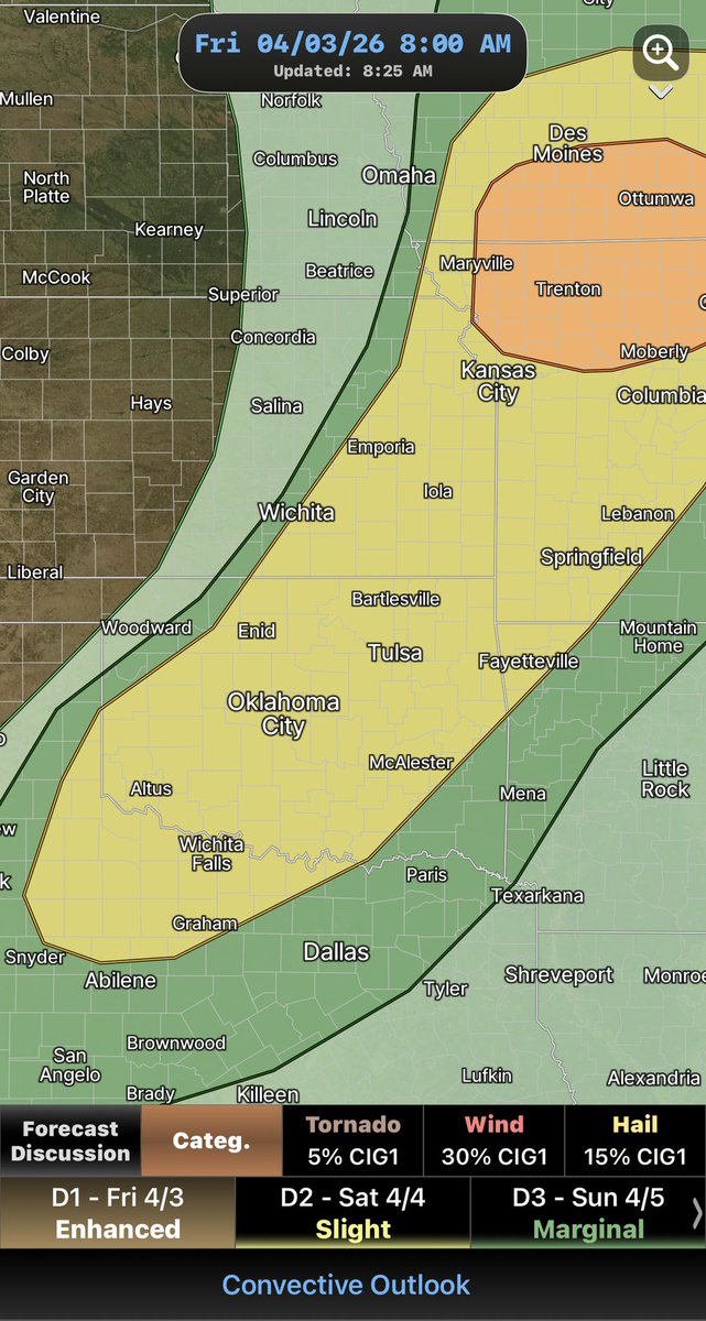 SheenaGarvey32's tweet photo. We have another chance of severe weather in these areas again today!! Everyone have a way to receive weather alerts and have a safety plan in place for you and your family! Also please do not drive into a severe storm without checking to see if it’s tornado warned! https://t.co/EKojMsmYWK