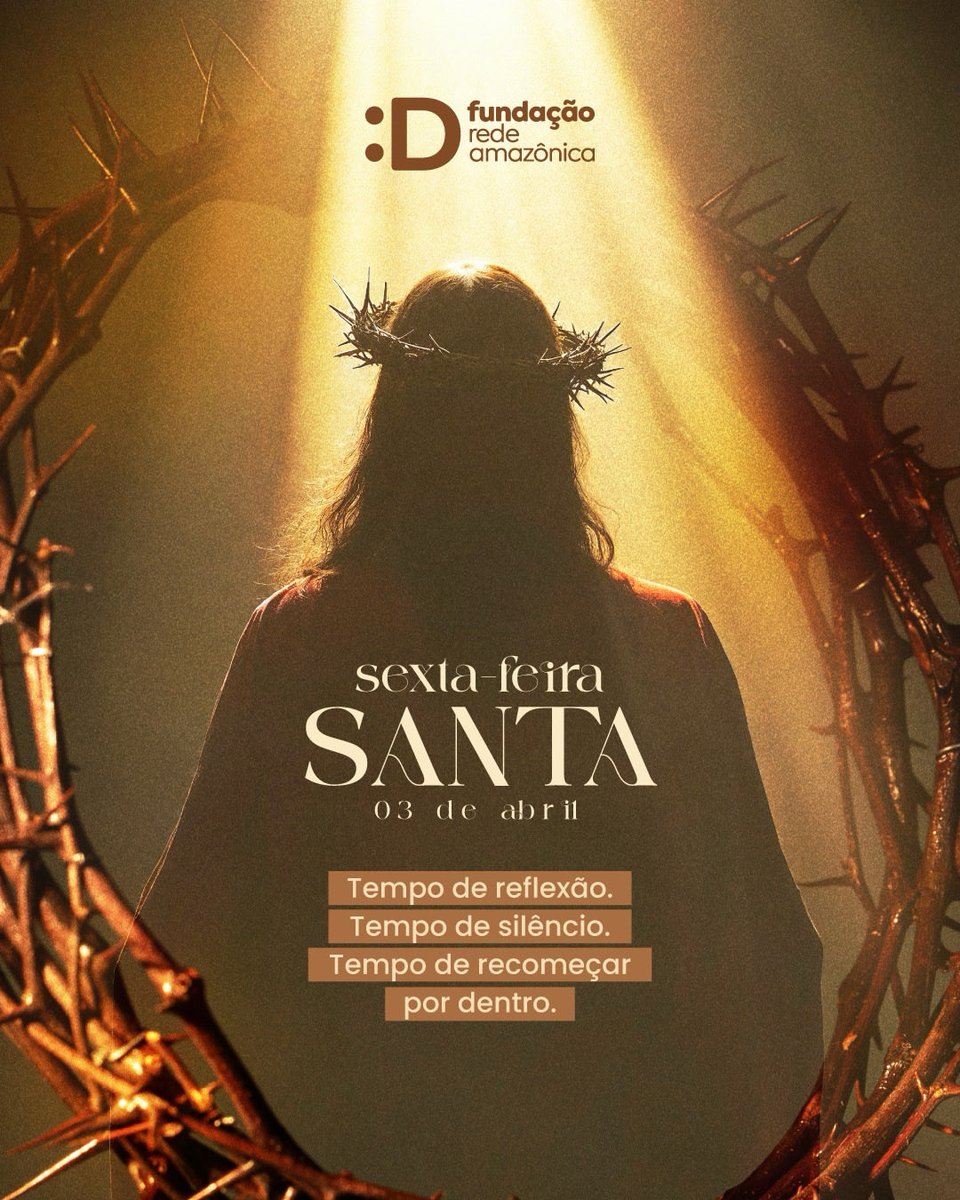 Sexta-feira Santa: tempo de pausa, reflexão e silêncio.
Um convite à reconexão e ao recomeço. ✨