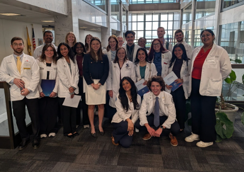 UNTHealth_TCOM's tweet photo. Advocacy in action! It was recently DO Day on the Hill, and #TCOM students Meghana Venkatesh and Meghan Larson met with Texas Senator John Cornyn, Representatives Beth Van Duyne and Craig Goldman, to advocate for important health care policies. Remarkable job representing TCOM! https://t.co/WmAoCJ0tUE
