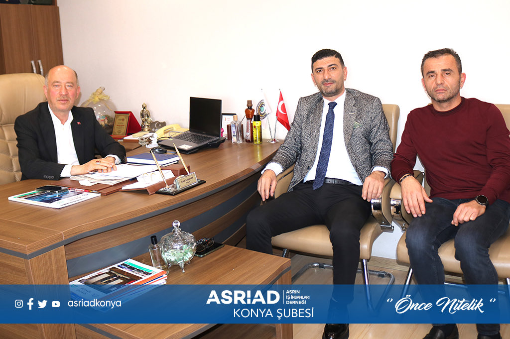 AsriadKonya's tweet photo. ASRİAD’dan Konya Esnaf Odalarına Ziyaret Turu

#asriad #asriadkonya #ziyaret https://t.co/PJbYOgloHz