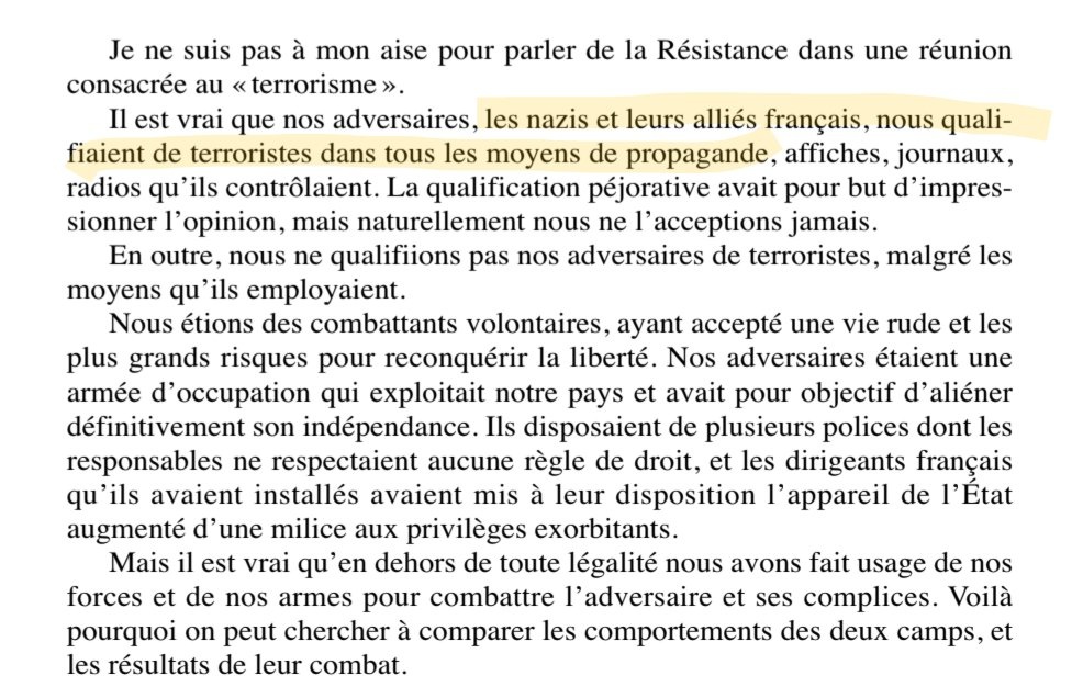 N'oubliez jamais que les nazis qualifiaient aussi les résistants de terroristes

Montrer son soutien à la Résistance Française était qualifié d'Apologie du terrorisme

Les régimes autoritaires ont de tout temps utilisé ce terme pour faire taire et incarcérer leurs opposants