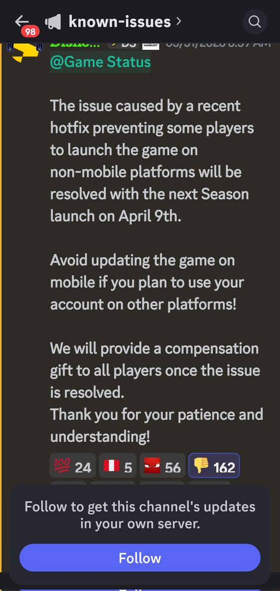 DallasWebber's tweet photo. @SpeedstormGame 
So you are telling me we are stuck on mobile till the next update?!?! https://t.co/hS0gZWI23w