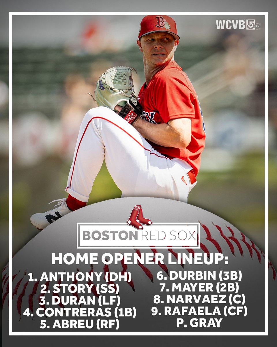 WCVB's tweet image. Boston celebrates an annual rite of spring today with the 115th home opener in Fenway Park! ⚾ What fans can expect at the home opener: wcvb.com/article/play-b… 

#FenwayPark #Boston #RedSox