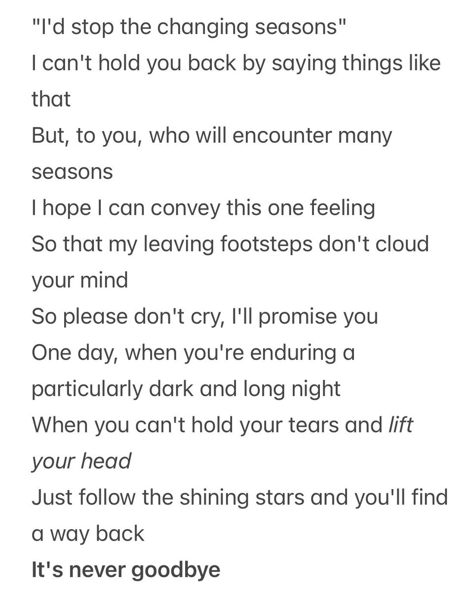 and suddenly it makes so much sense why jaemin chose never goodbye for encore