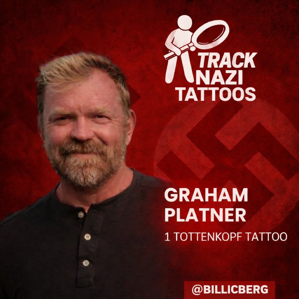 Katahdin5270's tweet image. On day one this #Nazi tattooed bigot declared 
"I won't take Israeli money."
#Maine hates #Nazis