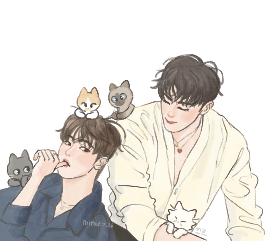 mirae0126's tweet photo. ￼￼🐥🐱 #문빈 #산하 https://t.co/zzmNWJhcax