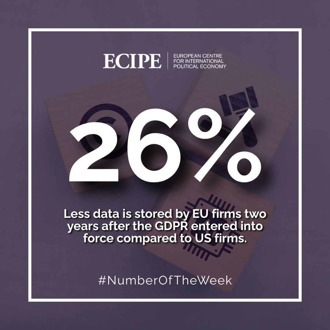ECIPE's tweet photo. #NumberOfTheWeek 
New copyright restrictions and legal cases are turning data into a "scarce endowment."

The cost? Less training data and more compliance costs for SMEs, resulting in a decrease in EU competitiveness.

Read @FredrikErixon and @osguinea ➡️ https://t.co/UgevIC3SU8 https://t.co/f4faXCFX13