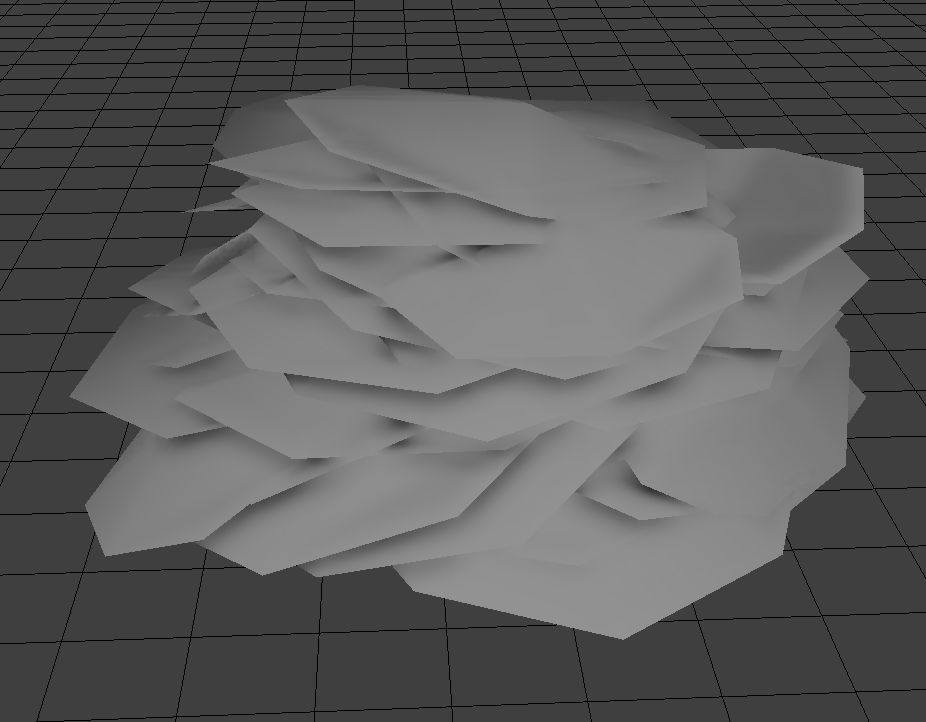VincentBcht_3D's tweet photo. @trailbotic So I did a simple leaves sheet, and stacked them together. As the camera is quite high and fix in the game it doesnt have to look good from bottom. Then it's a mix of gradient / dithering / subsurface in ue5 shader and kuwahara post process to make it look smooth! https://t.co/LeZ9rxgpEk