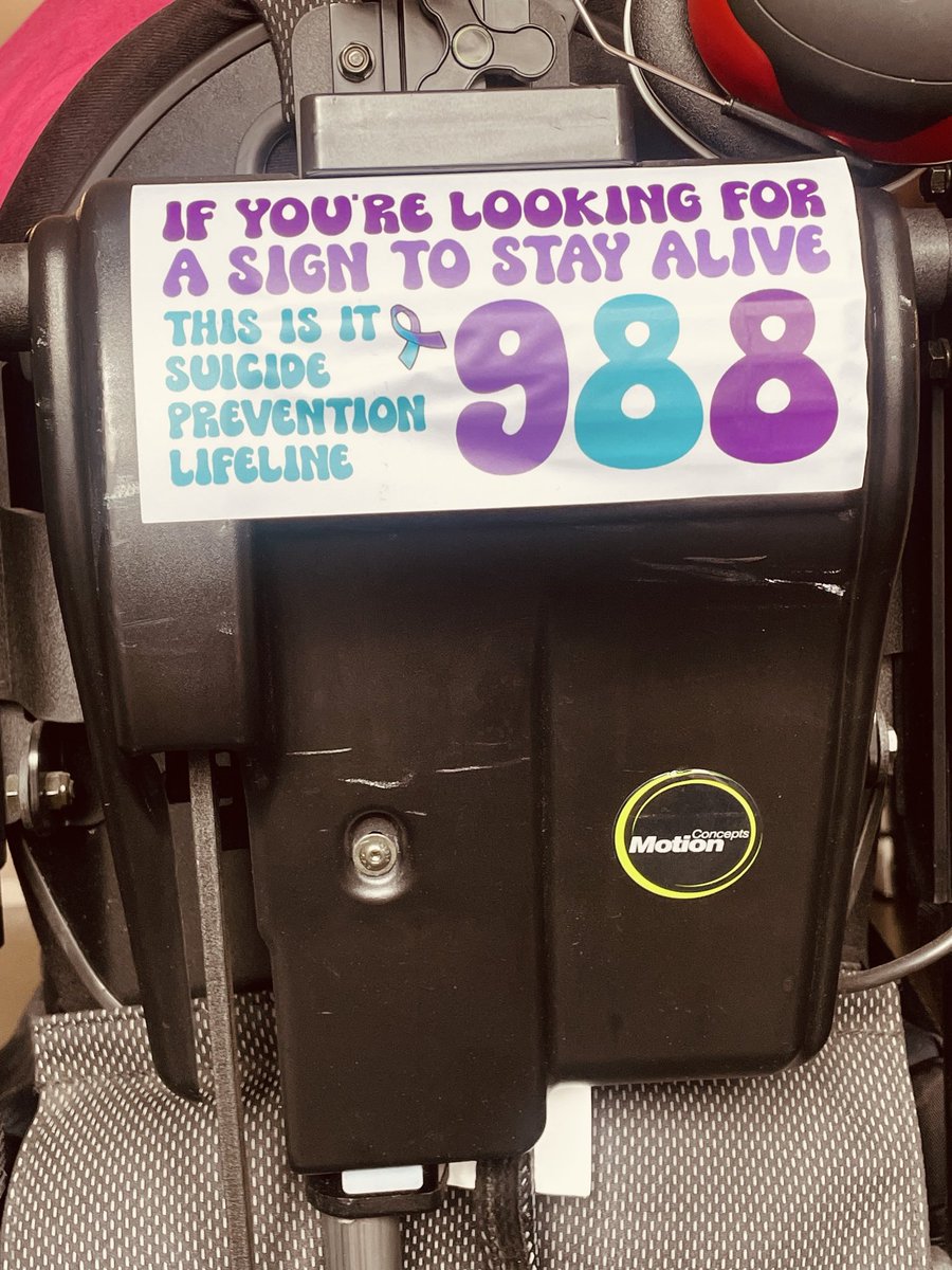 inspireALLPLZ's tweet photo. #Bumperstickers are not just for cars!!! #wheelchairs work too! 

#MakeADifference #SpreadTheWord #savelives https://t.co/GuIibldBmD