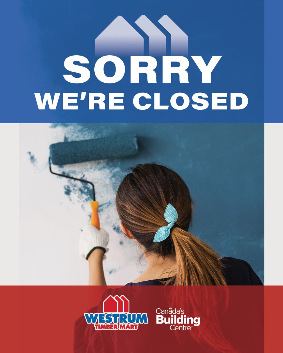 We are closed today, Friday, April 3rd for Good Friday.  

Westrum Timbermart - the parts, the tools, the smarts

#proudlycanadian #diy #interiordesign #homerenovation #hardware #saskatchewan #canadianbusiness