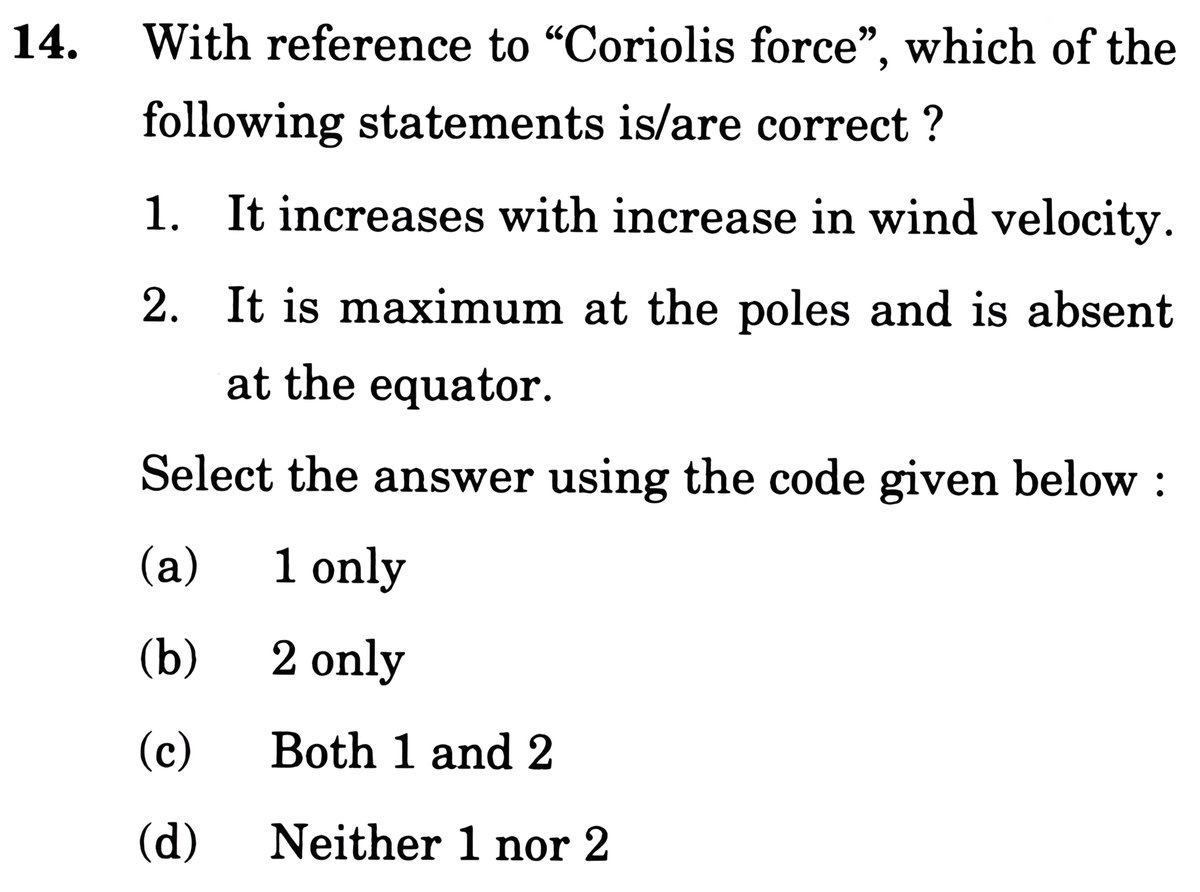 mbtupsc's tweet photo. 𝐄𝐗𝐀𝐌 - 𝐂𝐈𝐕𝐈𝐋 𝐒𝐄𝐑𝐕𝐈𝐂𝐄𝐒 (𝐏𝐑𝐄𝐋𝐈𝐌𝐒) 𝟐𝟎𝟐𝟒 

CORIOLIS FORCE - A THREAD 🧵 

#𝐔𝐏𝐒𝐂𝟐𝟎𝟐𝟔 #𝐂𝐀𝐏𝐅 #𝐍𝐃𝐀 #𝐂𝐈𝐒𝐅 #𝐂𝐃𝐒 https://t.co/qJwO3CLyNI