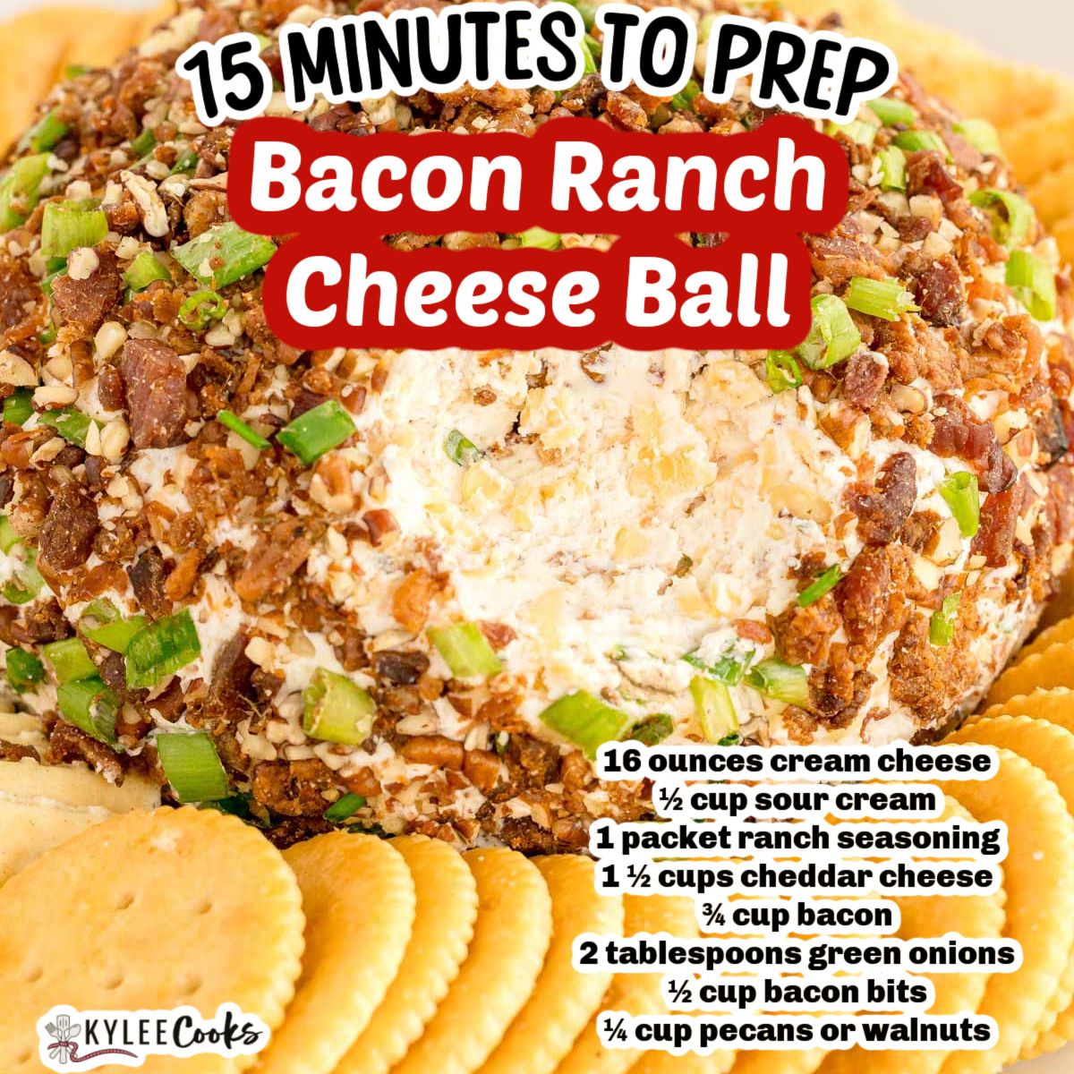 kyleecooks's tweet image. If you need an easy appetizer with familiar flavors, this bacon ranch cheese ball is a solid choice. Quick prep, make-ahead friendly, and great for parties. #easyrecipes #partyappetizer #kyleecooks Bacon Ranch Cheese Ball: kyleecooks.com/bacon-ranch-ch…