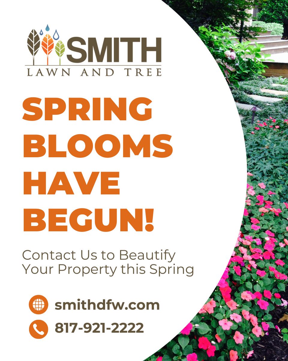 SmithLawn_Tree's tweet photo. Spring blooms are here, and it’s the perfect time to bring your property to life!

Let’s make your property stand out this spring. Reach out to our team to get started!

#SpringLandscaping #SmithLawnAndTree #CurbAppeal #LandscapingSeason #PropertyCare #SpringBlooms https://t.co/cMhF6x72wf