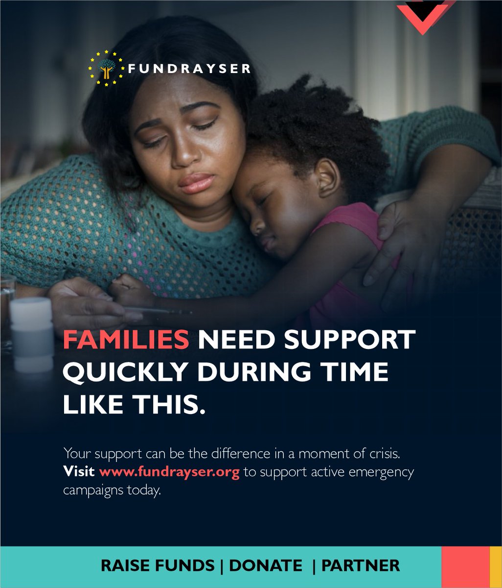 fundrayser's tweet image. Emergencies happen fast, and many families need urgent support.

You can make a difference by backing active emergency campaigns on Fundrayser. Explore campaigns and support a family today: fundrayser.org
#Fundrayser #EmergencySupport #DonateNow #SupportFamilies #Donate