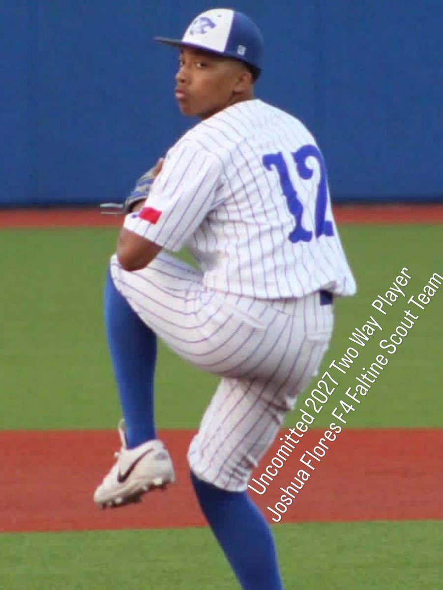 F4_Athletics's tweet photo. 🚨 UNCOMMITTED 2027 RHP 🚨

Joshua Flores (King HS) DEALT 😤
🧱 CG SHUTOUT (0 ER)
💥 2-RBI DOUBLE

7-0 W vs Humble

📈 STOCK UP
🎯 See him this summer w/ F4 Scout Team at PG &amp; Five Tool 

#F4Baseball #F4Family #ALLIN https://t.co/04AIsR4JE3