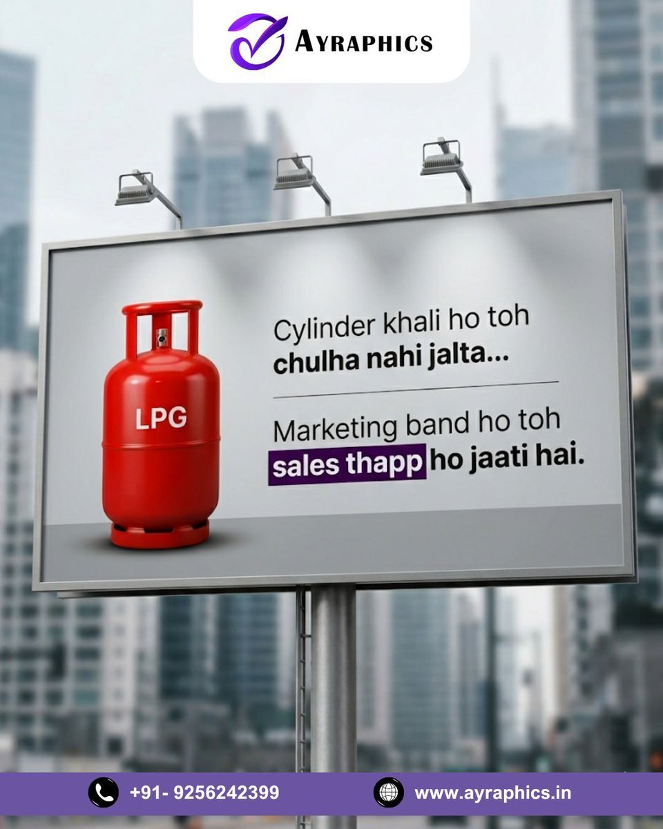 ayraphics's tweet photo. If the cylinder is empty, the stove won’t work…And if marketing stops, your business won’t grow 🚫📉

In today’s world, having a great product is not enough…Reaching the right audience is everything 🔥

📞 Call / WhatsApp: +91 9256242399

#DigitalMarketing #BusinessGrowth https://t.co/s76dk8x4Ft