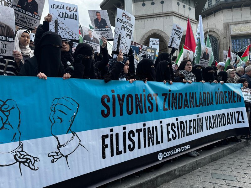 OZGURDER's tweet photo. ❌İdam yasasına hayır!

🇵🇸Filistinli esirlere ve Mescid-i Aksa'ya özgürlük! https://t.co/Y1s1SnZEMs