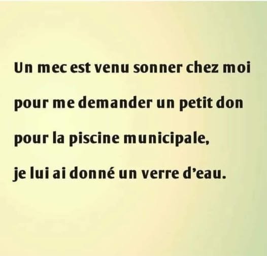 C'est ce qu'on appelle un don en nature !😏🤣🤣