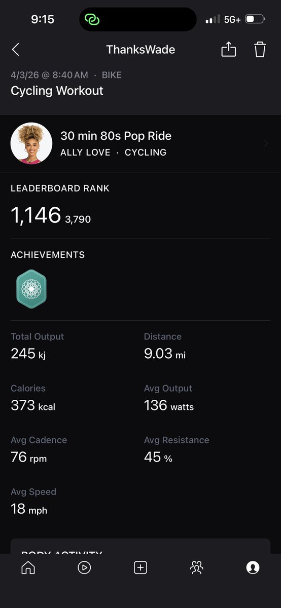 wadestanford's tweet photo. Oh my!! What a @onepeloton ride with @AllymissLove!
At the end:
Ally: That was fun!
Me: What the *#••
@fit_leaders #FitLeaders #FITSupts #BoycottAverage #peloton #workout #workouts #workoutroutine #workoutmotivation #workouttime #workoutathome #homeworkout #workoutoftheday https://t.co/hA26hzYGYu