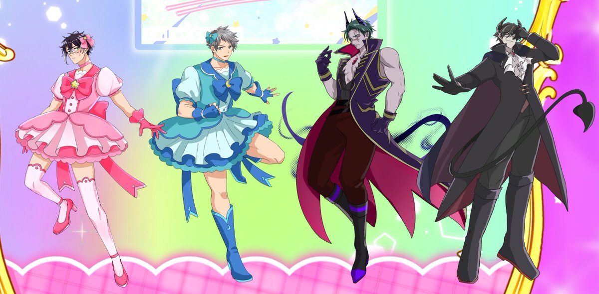 CoC「ルルイエ☆クトゥキュアVS悪役幹部　～ドキドキ♡クトゥルフの野望～」

KP：との村さん
PL：せなさん、くまお、くれいねき

▽全員生還！
初の継続がこれ。
初の差分がこれ。
めちゃくちゃ笑ってしまった
ありがとうございました！！！！！