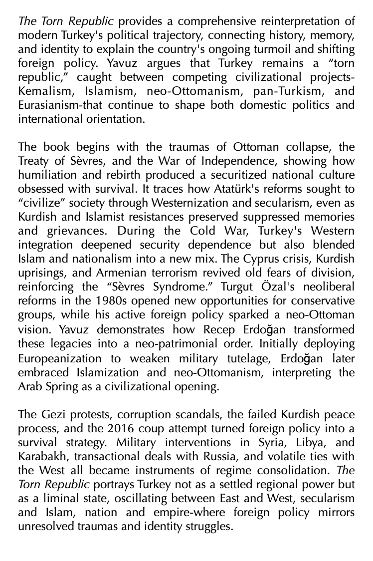 flr_louis's tweet photo. M. Hakan Yavuz - The Torn Republic

Turkey's Search for Civilizational Identity

À paraître en octobre aux Oxford UP https://t.co/EA47AAt7TP