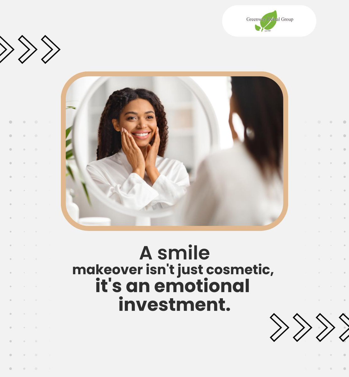 dental_greenway's tweet image. A smile makeover isn’t just cosmetic; it’s about feeling confident in your smile. Discover the benefits of cosmetic dentistry services for a smile that looks and feels great.  #cosmeticdentistry #smilemakeover #smile #GreenwayDentalGroup #Greenbelt #MD