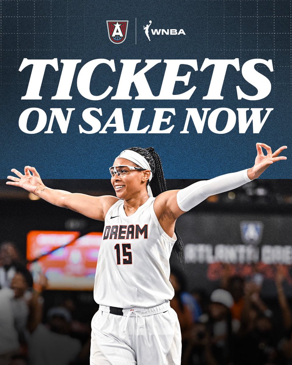 AtlantaDream's tweet image. The Dream is back!

Tickets for all 22 Dream home games are on sale NOW! Be a part of the action: bit.ly/47CJ5fB