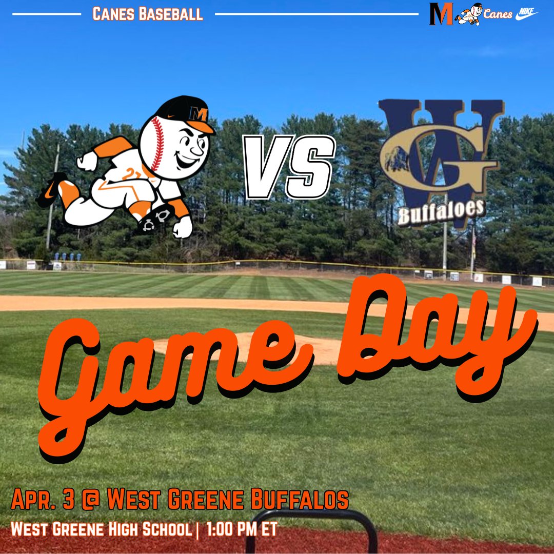 moeastbaseball's tweet photo. 🔶Game Day🔶
🆚West Greene Buffalos
📍West Greene High School
⏰1:00 PM ET
📊GameChanger https://t.co/f9rwYRleo1