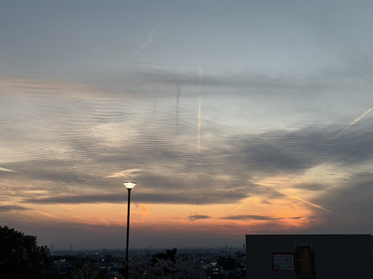msysh's tweet photo. この時の西側の様子
飛行雲がやたら西に向かってのびてた https://t.co/Xls9YO1XMX