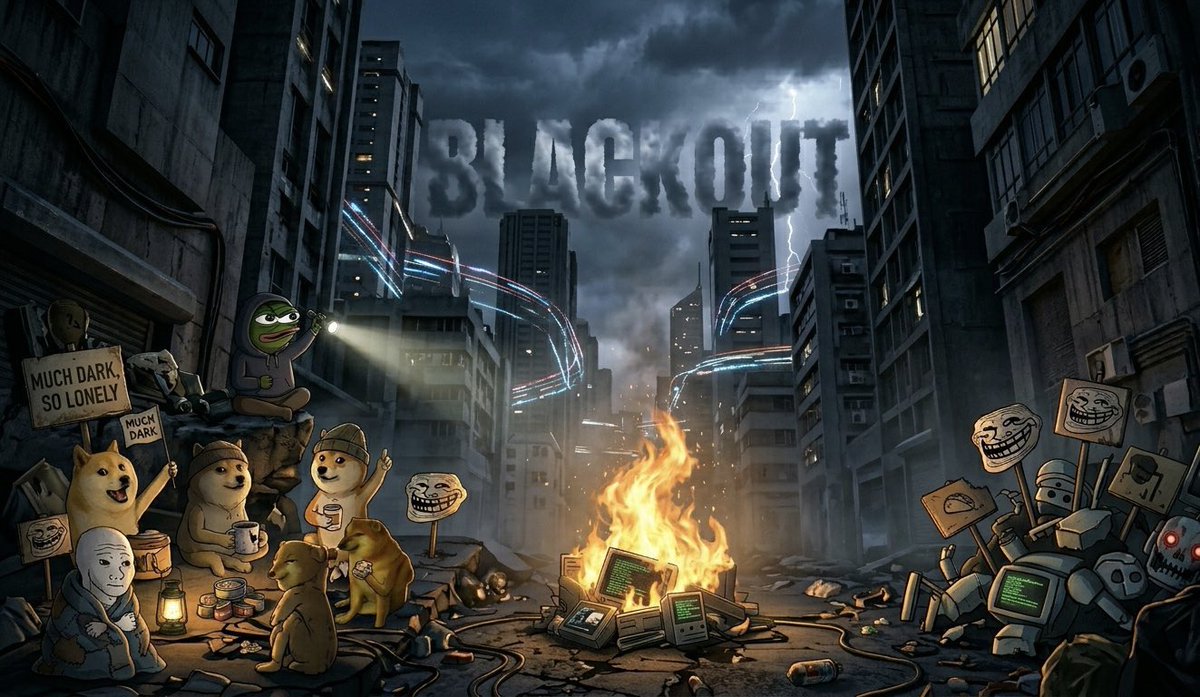 Maleekweb33's tweet photo. @JR5_Crypto You should go all in on $BLACKOUT 
It’s gat a vigorous community and a great narrative. 

Built on solana to prep degens for chaos when internet/power disruption occurs.

Ca: 24ZrsDdsQTbtLq8YMzn3s97seu6HU5odWAmevuE4pump https://t.co/vcYRgcEOQk