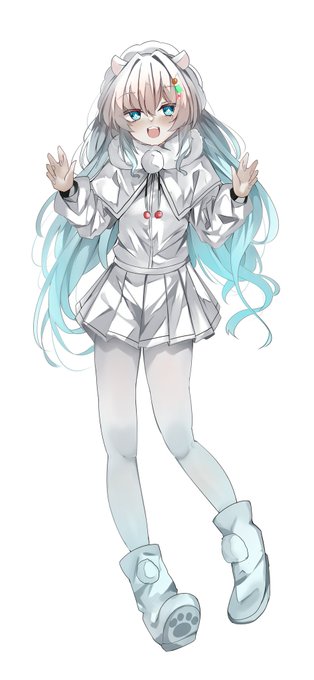 うちの子のシロクマちゃんの全身絵完成!
こちらアクリルスタンドとして制作します🫡 