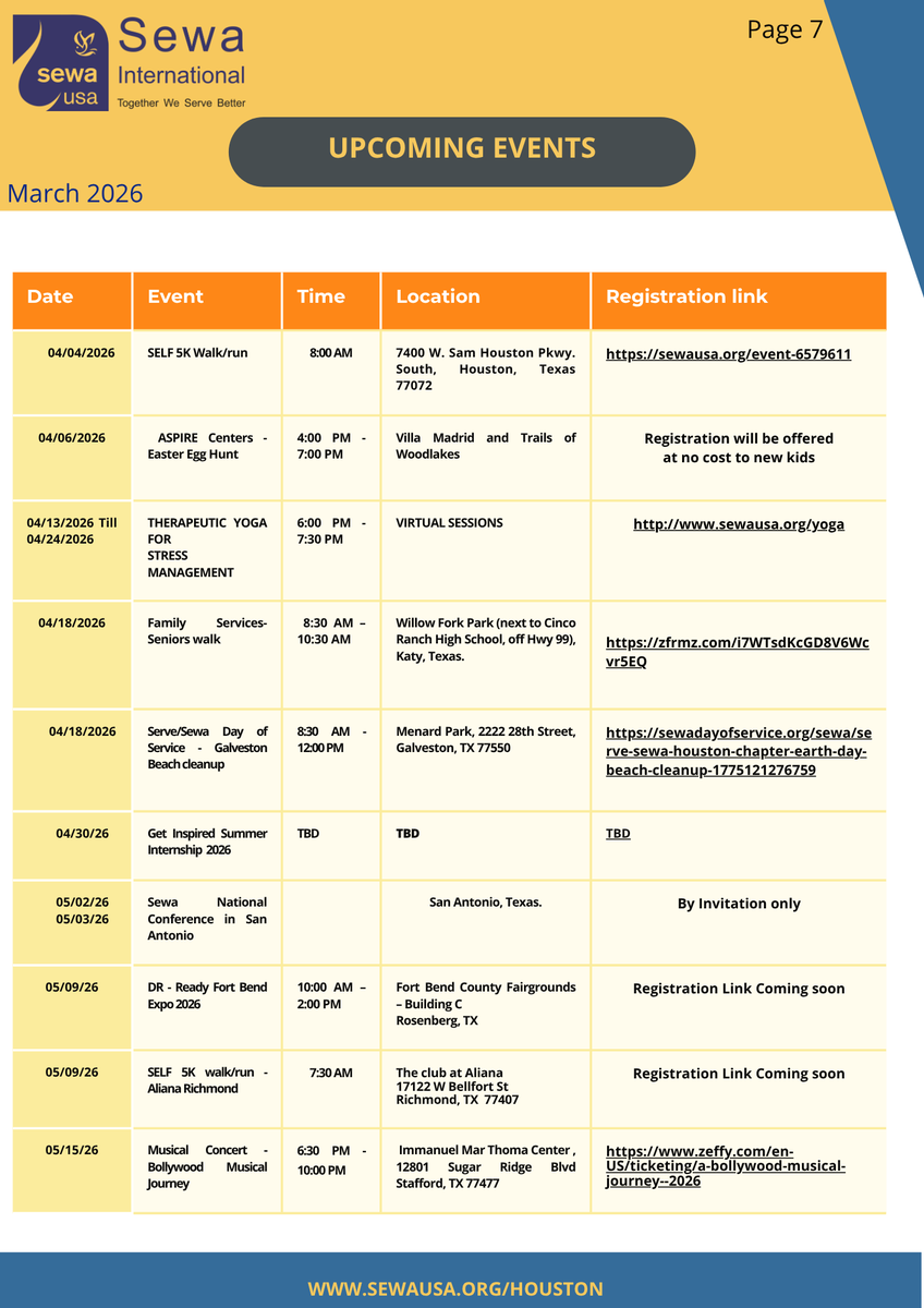 Sewa International USA – Houston is excited to share our March Newsletter!Catch a glimpse of our community impact, volunteer activities, and upcoming initiatives. We look forward to your continued support and participation!🔗 Read here: drive.google.com/file/d/1xcaf-5…