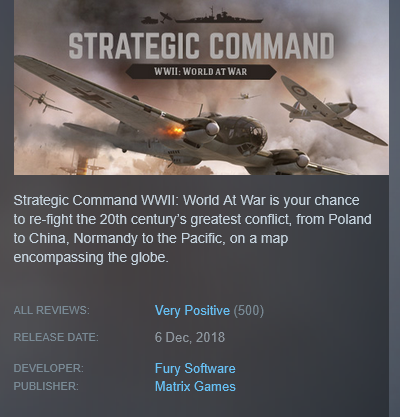 FurySoftware's tweet photo. It's a very Happy Easter from all of us as we celebrate our 500th review on Steam for our WWII: World at War game. #VeryPositive https://t.co/zQal785VNE