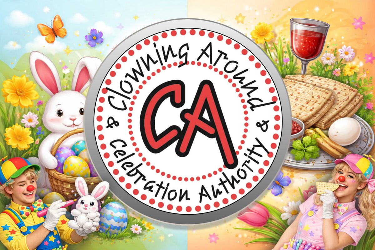 Spring Has Sprung… and So Have the Celebrations! 📷
Wishing everyone who celebrates a wonderful Passover and a very Happy Easter from all of your friends here at Clowning Around &amp; Celebration Authority
#HappyPassover #HappyEaster #GoodFriday #Celebrate #Celebrations
