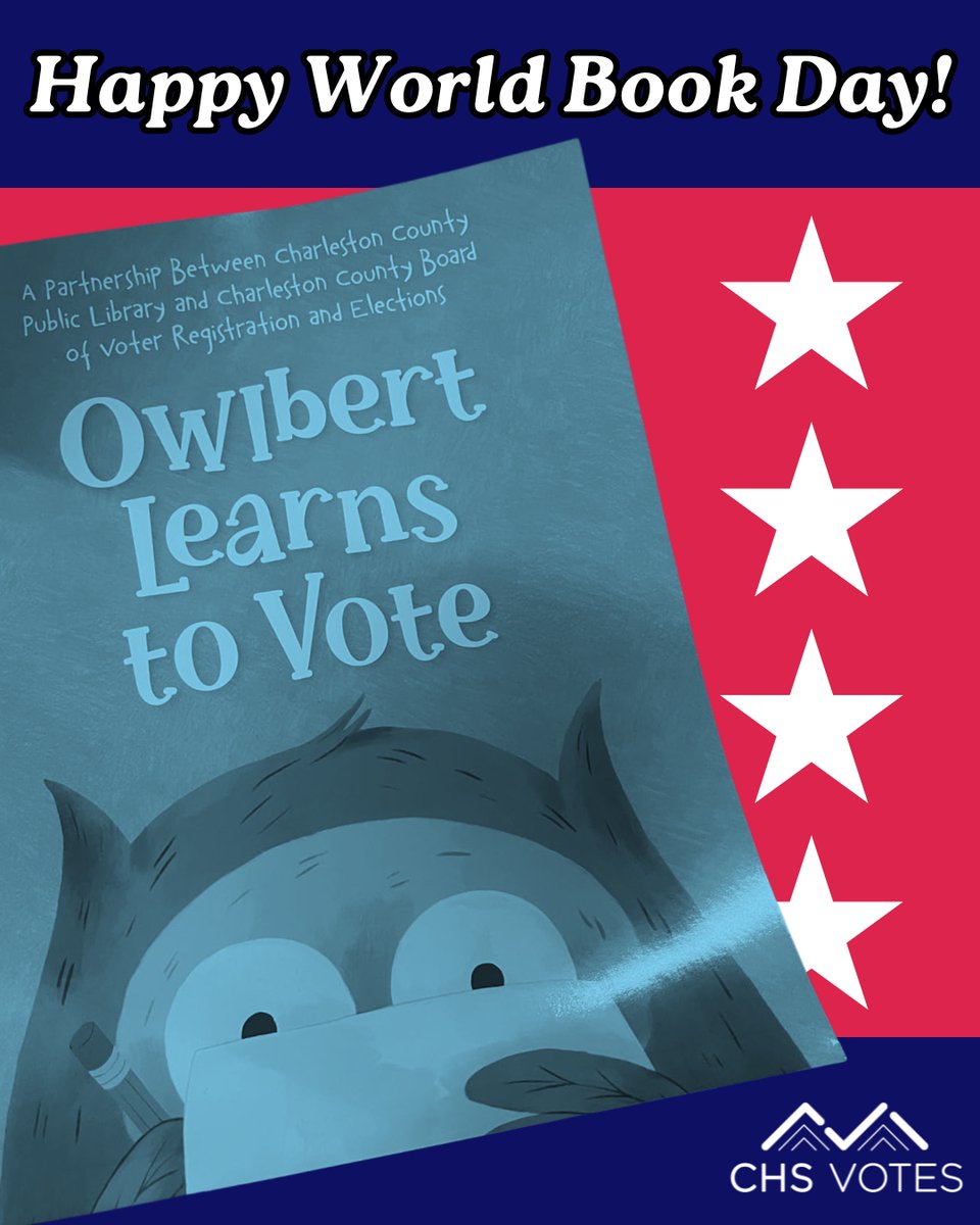 CharlestonVotes's tweet image. It’s World Book Day!

Looking for a great story to celebrate with?

Owlbert Learns to Vote is available on Amazon and at all @ChasCoLibrary branches.

Every purchase helps support CCPL programs through @ChsLibFriends.

#CHSVotes #CHSNews #SCVotes #VoteReady