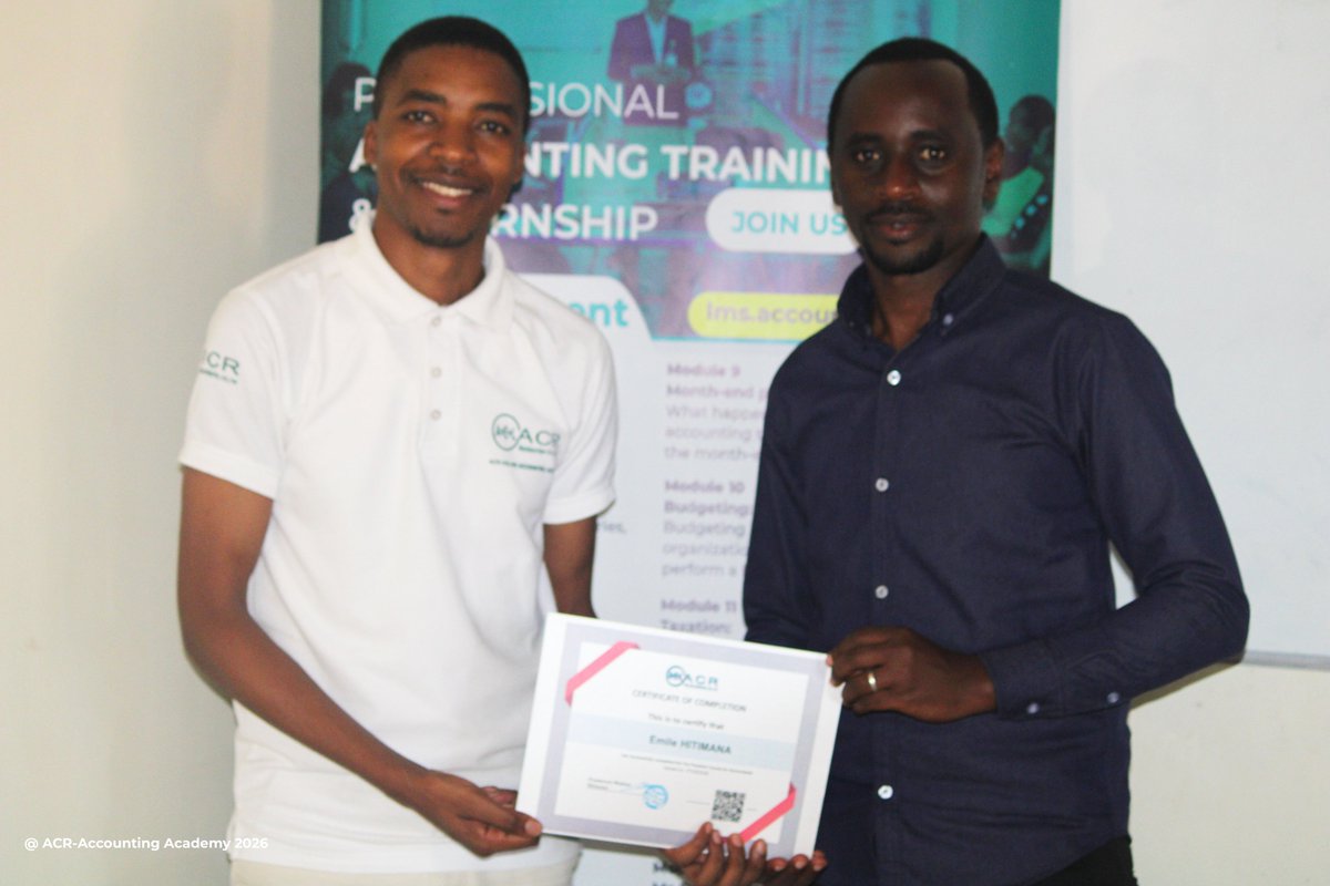 AccountantsRw's tweet photo. They trained, they earned it now they’re certified professional accountants!

#ACR #Graduation2026 #Kigali_Rwanda #CareerGrowth #accountingeducation
For more info: +250 787 028 385 | Email: info@accountants.co.rw https://t.co/tFb7A2OCwl
