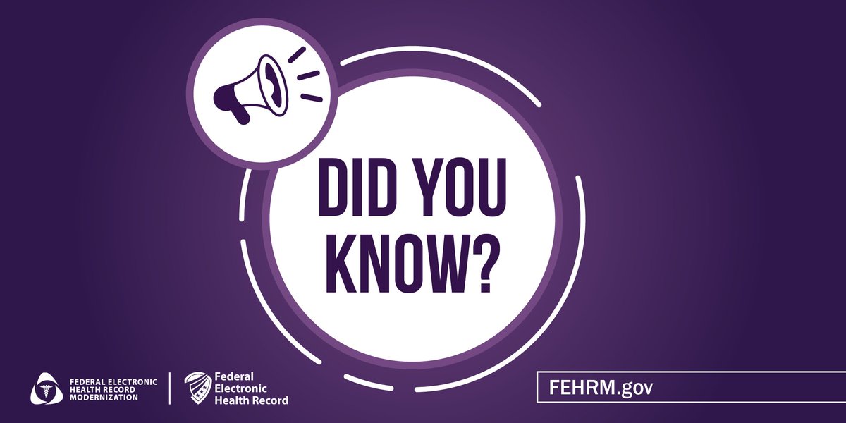 The #FEHRM helps deliver unified capabilities across the health care sector and aligns #EHR workflows and configurations to enhance the patient experience. Learn more at fehrm.gov/fehrm-future/.