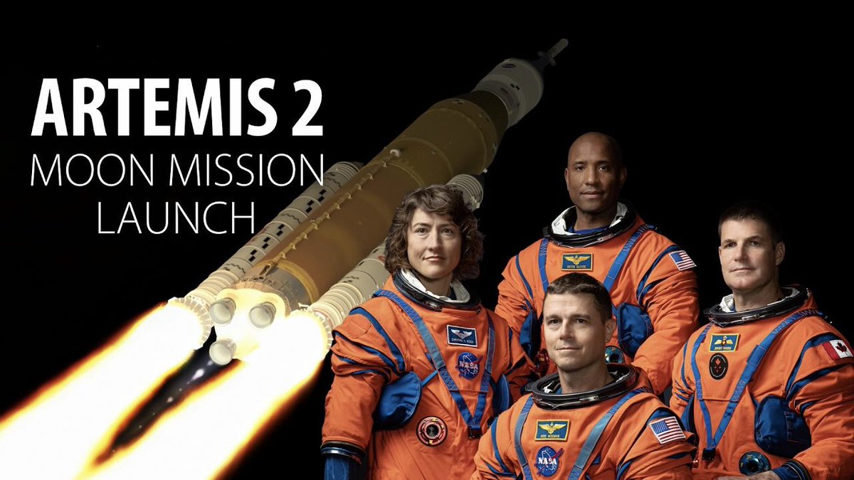 SolomonMKassa's tweet photo. On April 1, Artemis II successfully launched with a crew of four astronauts. This historic mission marks the first time humans have traveled beyond low-Earth orbit in more than 50 years, since the Apollo 17 mission in 1972. 

As of today, the crew is on their second day of the mission. They have already completed a critical translunar injection (TLI) burn, which successfully propelled the Orion spacecraft out of Earth's orbit and onto a trajectory toward the Moon. Mission duration is approximately 10 days with the next milestone, which is a lunar flyby scheduled for April 6, where the crew will come within roughly 8,000 km of the lunar surface before using lunar gravity to "slingshot" back toward Earth. There is no moonlanding or moonwalk on this mission. Artemis II is a "flyby" mission, meaning the crew stays inside the Orion spacecraft the entire time.

Why no landing? NASA is using this mission as a final test drive to ensure all life-support systems work perfectly with humans on board before attempting a landing. Artemis III, which is planned for 2028 is the mission that will actually land astronauts near the lunar South Pole for the first moonwalk in over 50 years. #nasa #moon #space