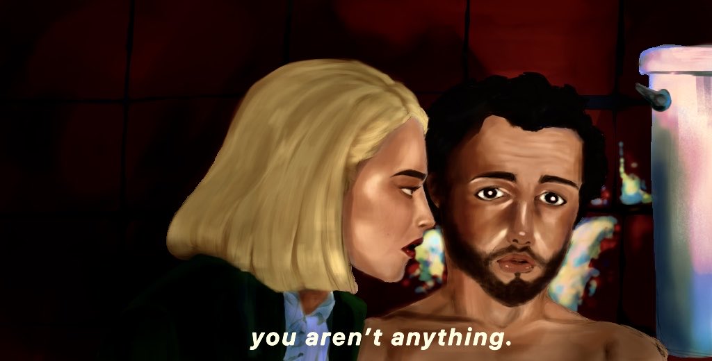 marlboromaster's tweet photo. 3 versions of this devastation ! watched #sanctuary with my friends over the weekend :3 came out a new person with affirmed interests <3 insane shots i had to draw it (^｡^)☆

#fanart #sanctuary2022 https://t.co/v06EysBtgk