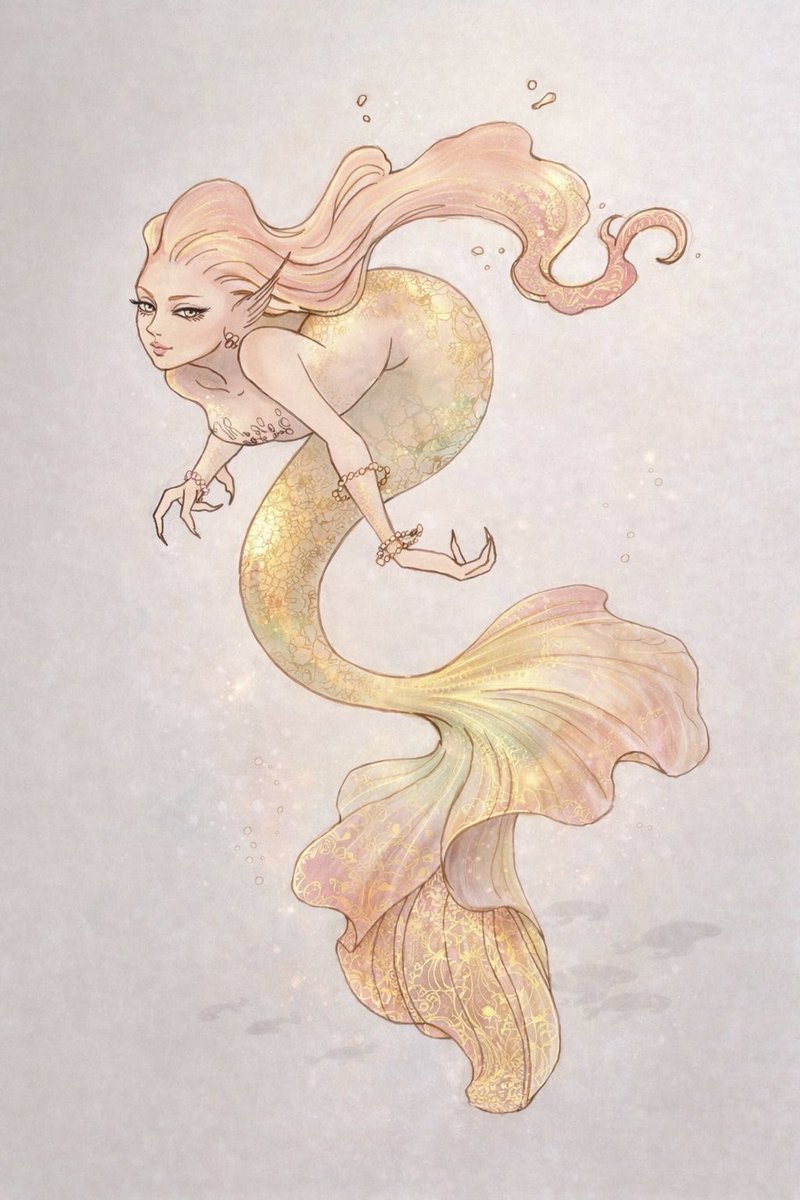 ロックオン👁️
Lock on to you❣️

#mermaid #art #オリジナル #illustration #マーメイド