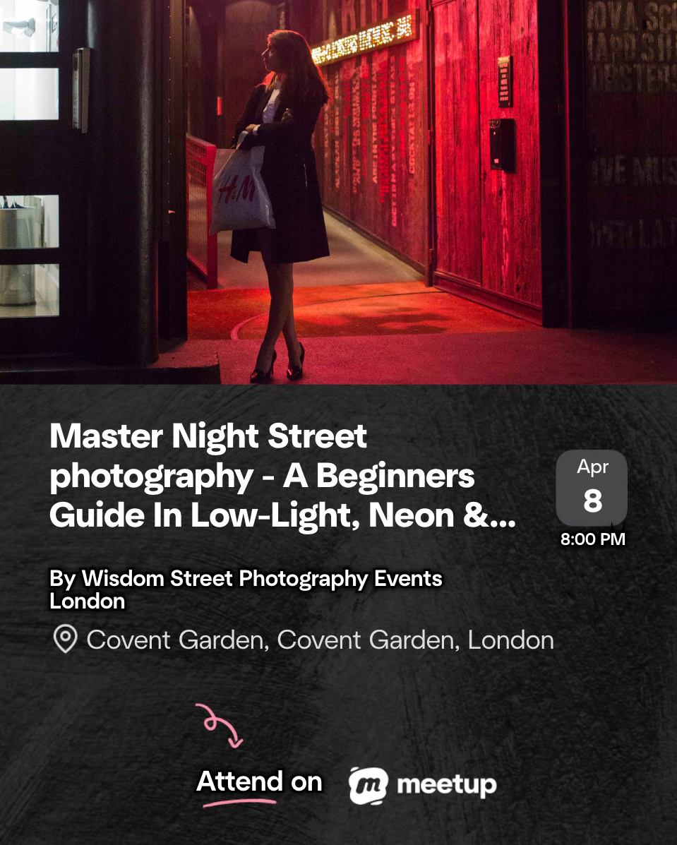 CreativeWisdom_'s tweet image. Next London street photography workshop event 
(only 5 spots available!) 📸

meetup.com/wisdom-street-…

#streetphotography #workshop #photography #BeginnerPhotography #BeginnerPhoto