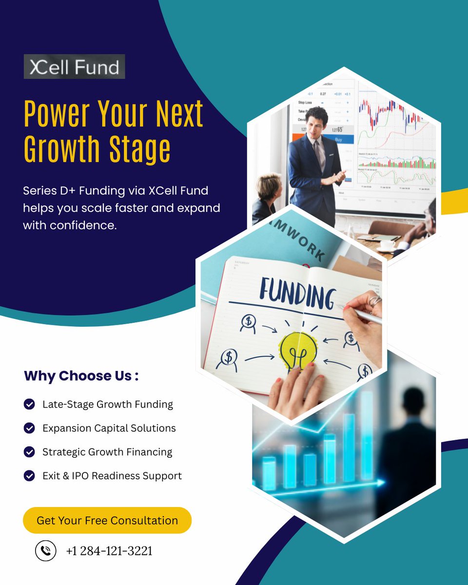 XCell_Fund's tweet photo. Scaling beyond early success? Series D+ Funding via XCell Fund helps fuel the next phase of growth.

See how it works: https://t.co/VdvoHk2UDJ

#VentureGrowth #ScaleUpStrategy #XCellfund https://t.co/LbrxO53q26