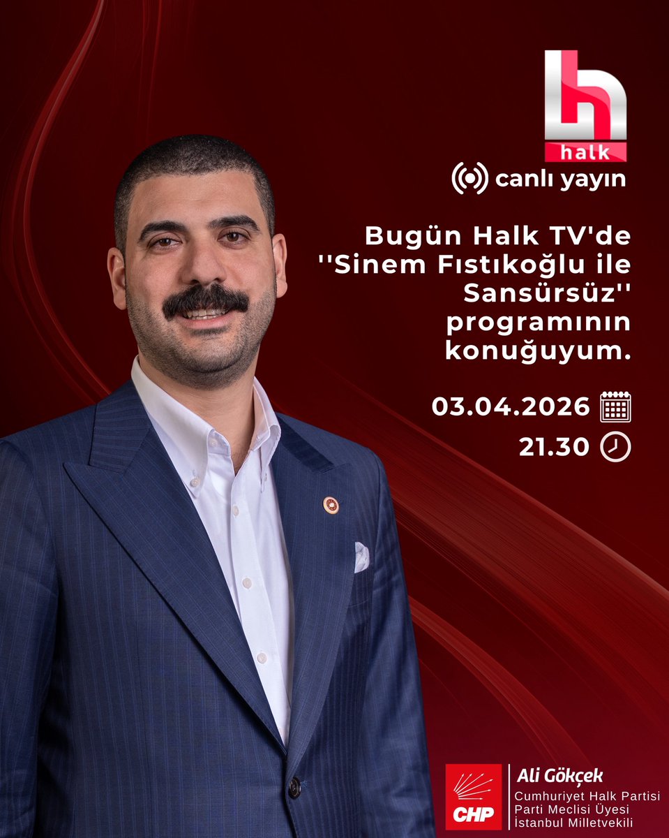 Bu akşam saat 21.30’da, Halk TV’de, Sinem Fıstıkoğlu’nun sunduğu Sansürsüz programına konuk olacağım.
İzlemeniz dileğiyle…
