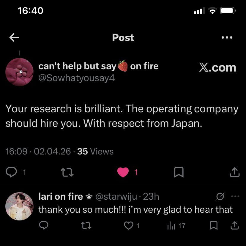 lari on fire ✮ tweet media