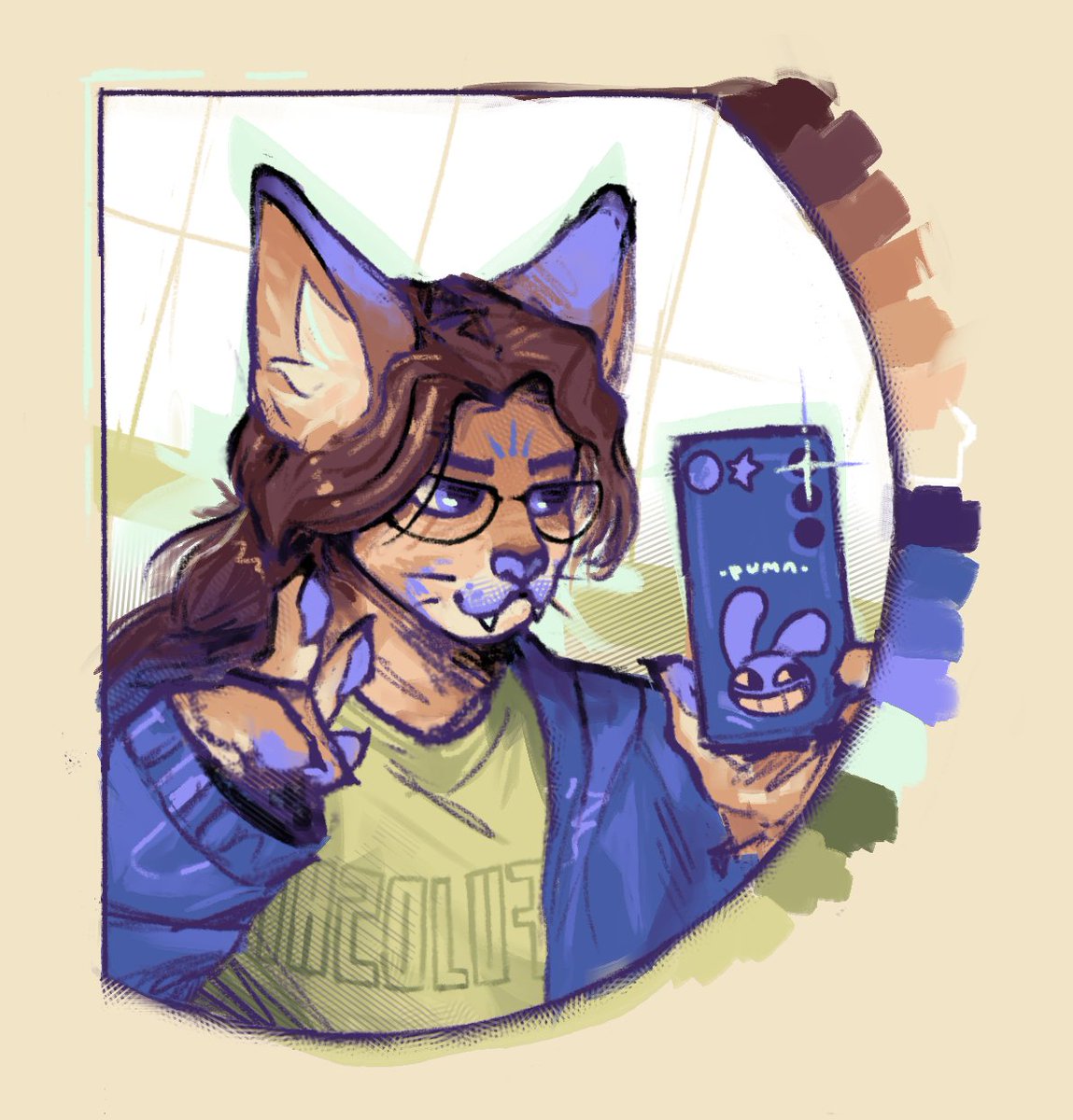 selfie📱🪞

(FOR MY BESTIE <a href="/achispitaas/">chispitas</a>) #furry #furryart