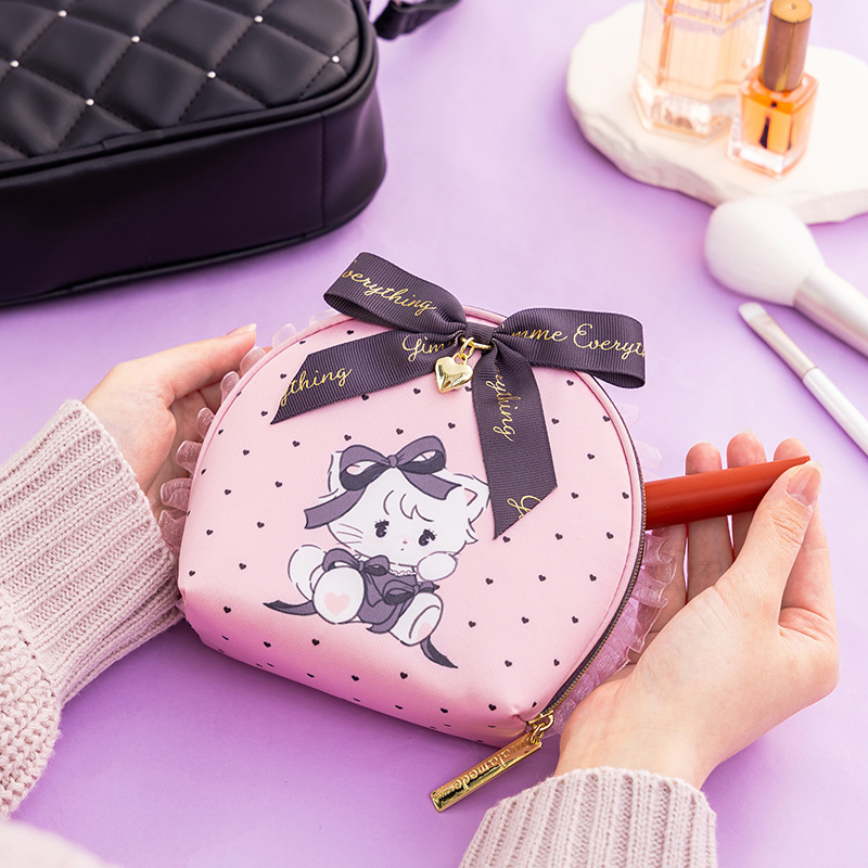 Lilalamode 新商品情報】 「リボン付きポーチ(ブラックスタイルムース