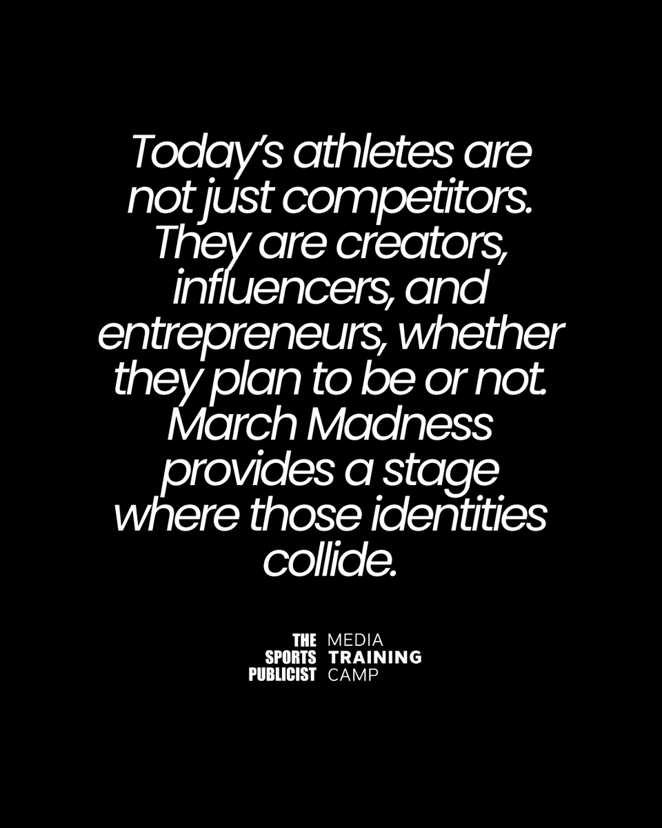 MediaTrainCamp's tweet photo. March Madness has always been about unforgettable moments. Today, those moments travel farther than ever before. The athletes who benefit most from the tournament aren’t always just the best players. With the Final Four starting today, who will own the moment? 

#MTC https://t.co/E5LbP6DPvy