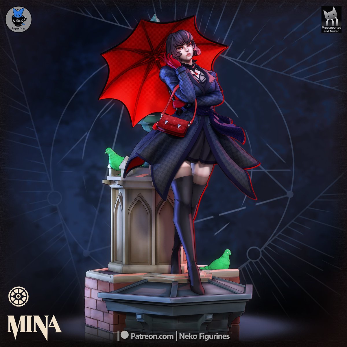 NekoFigurines's tweet photo. Mina figure for 3D printing is complete! 🦇

#deadlock #Mina https://t.co/GrJCUvAoK6