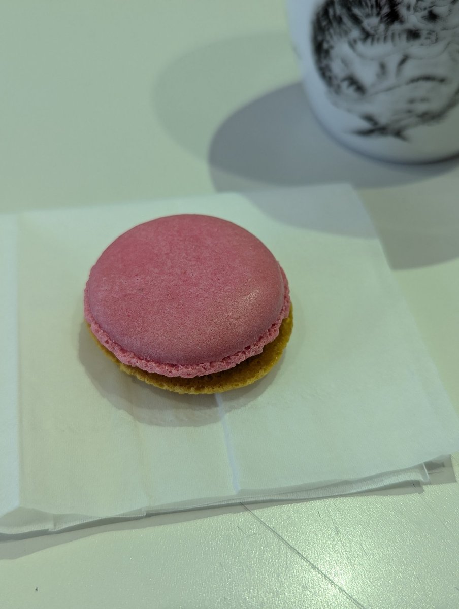 本日のスタッフのおやつ
自分ではなかなか買えない憧れのスイーツ、マカロンです✨